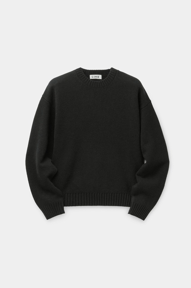 [COOR] Wool Crop Crew Neck Sweater (Black) 正規品 韓国ブランド 韓国通販 韓国代行 韓国ファッション クール クーア クアー 日本 店舗