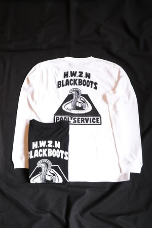 HWZNBROSS/ハウゼンブロス　HWZN BLACKBOOTS POOLSERVICE L/S TEE SHIRTS