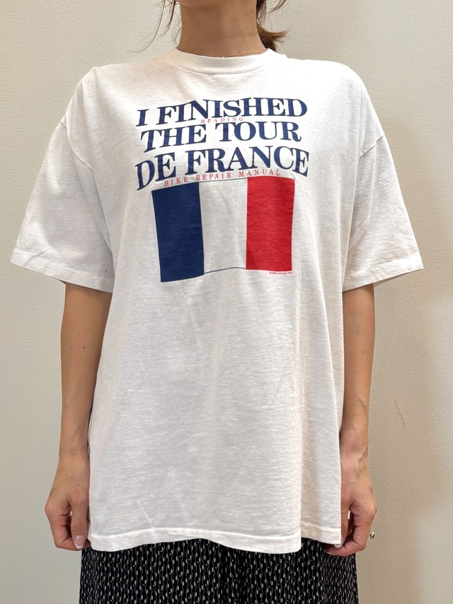 CU9-15 USED TEE "I FINISHED THE TOUR DE FRANCE" -WHITE-