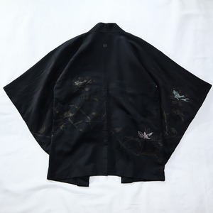 "Japanese Haori" lame and shadow flower design with crest