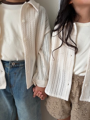 【予約】ORIGINAL soufflé lace shirt （kids）