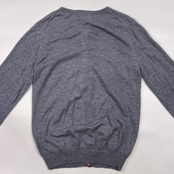 AIGLE エーグル デザイン ボタン ニット カーディガン M/くすみブルー グレー系 レディース