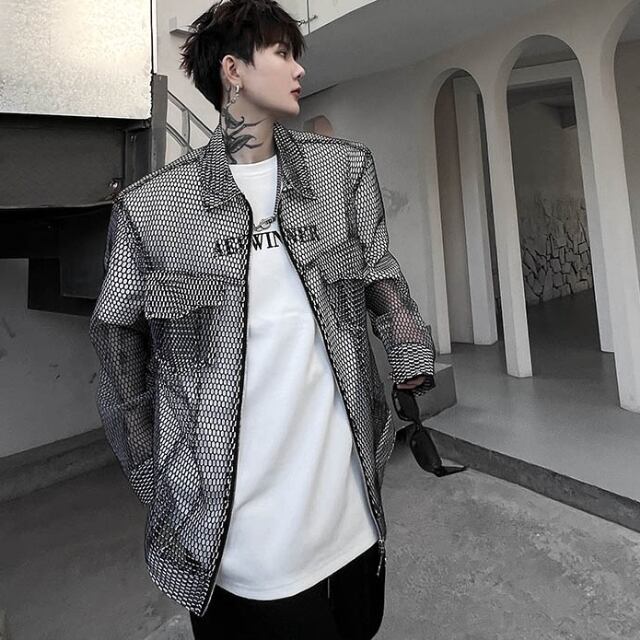 c*！様 RADIATE 新品　メッシュ　シアー　ダブルジップ　ブルゾン　カーデ RADIATE 新品 メッシュ シアー ダブルジップ ブルゾン カーディガン