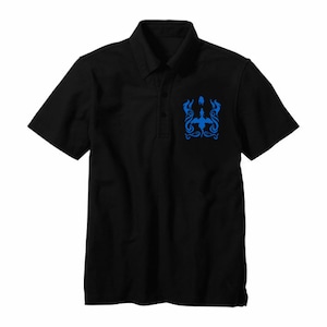 ドラゴンスピリット ポロシャツ「Single Head Polo-Shirt」-BLACK- / GAMES GLORIOUS