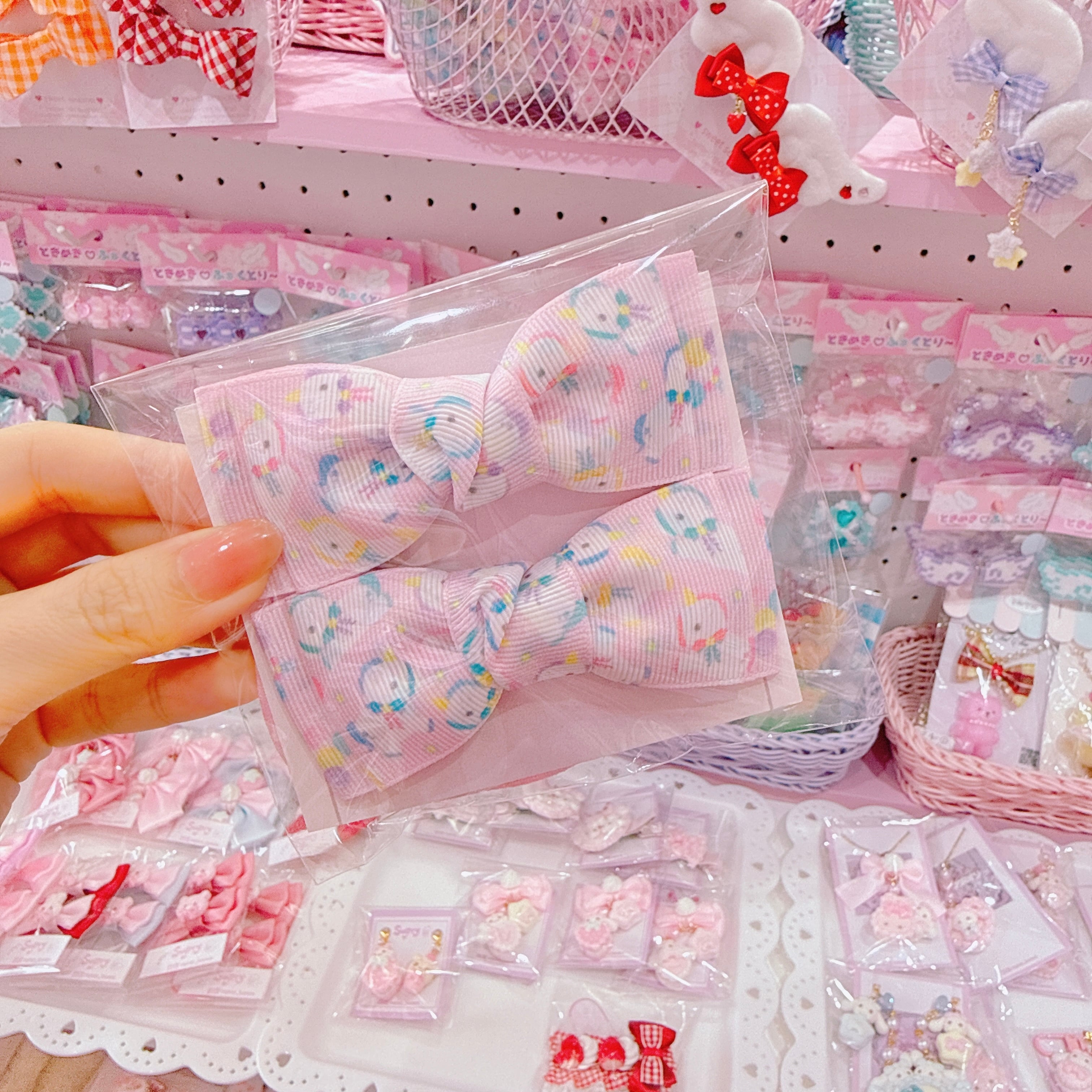 【M7】71-17リボンツインヘアゴム