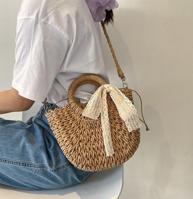 ストローバッグ レディース カゴバッグ/ショルダーバッグ かばん 夏  リゾートバッグ
