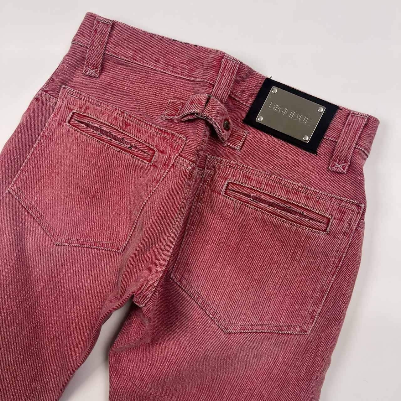 BIGLIDUE ビリドゥーエ シンチバック カラー デニム パンツ ジーンズ 46/レッド メンズ