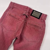 BIGLIDUE ビリドゥーエ シンチバック カラー デニム パンツ ジーンズ 46/レッド メンズ
