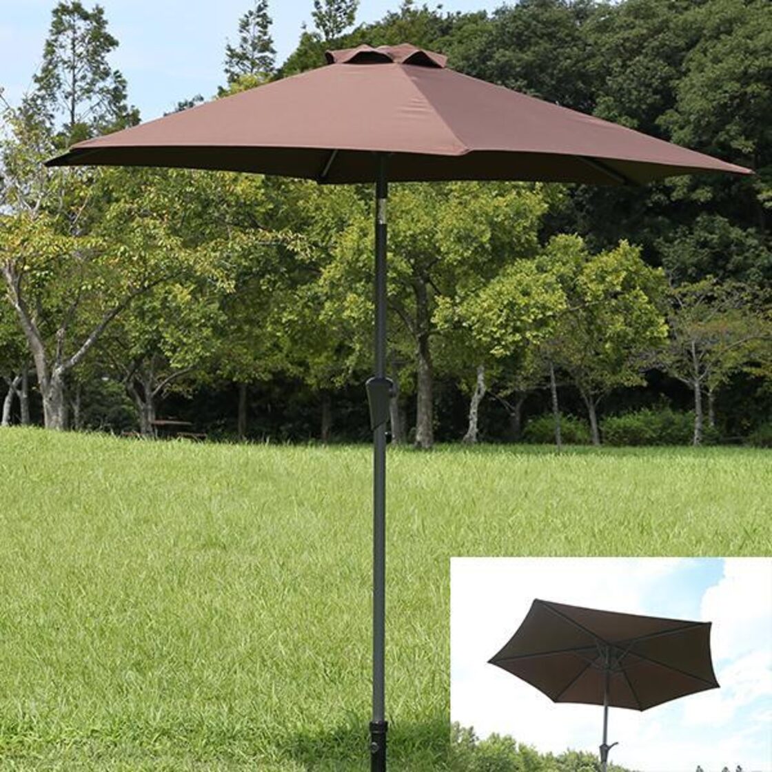 (SALE) ガーデンパラソル おしゃれ アルミパラソル 248cm 大型 アウトドア 庭 カフェ 高さ226cm アイボリー パラソル ガーデンパラソル グランピング カフェ ホテル テラス 日よけ 庭 おしゃれ 大きい 大型 テラス 水遊び 日陰 アウトドア アルミパラソル  ナチュラル | DEPOS（デポス）