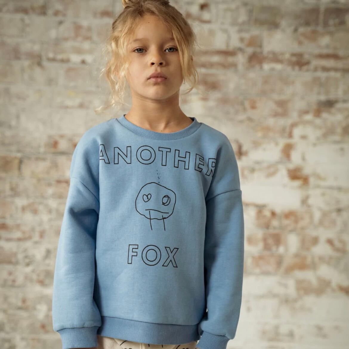 ラスト1点 2-3y Another Fox CORNFLOWER BLUE SWEATSHIRT | bonbellespoir