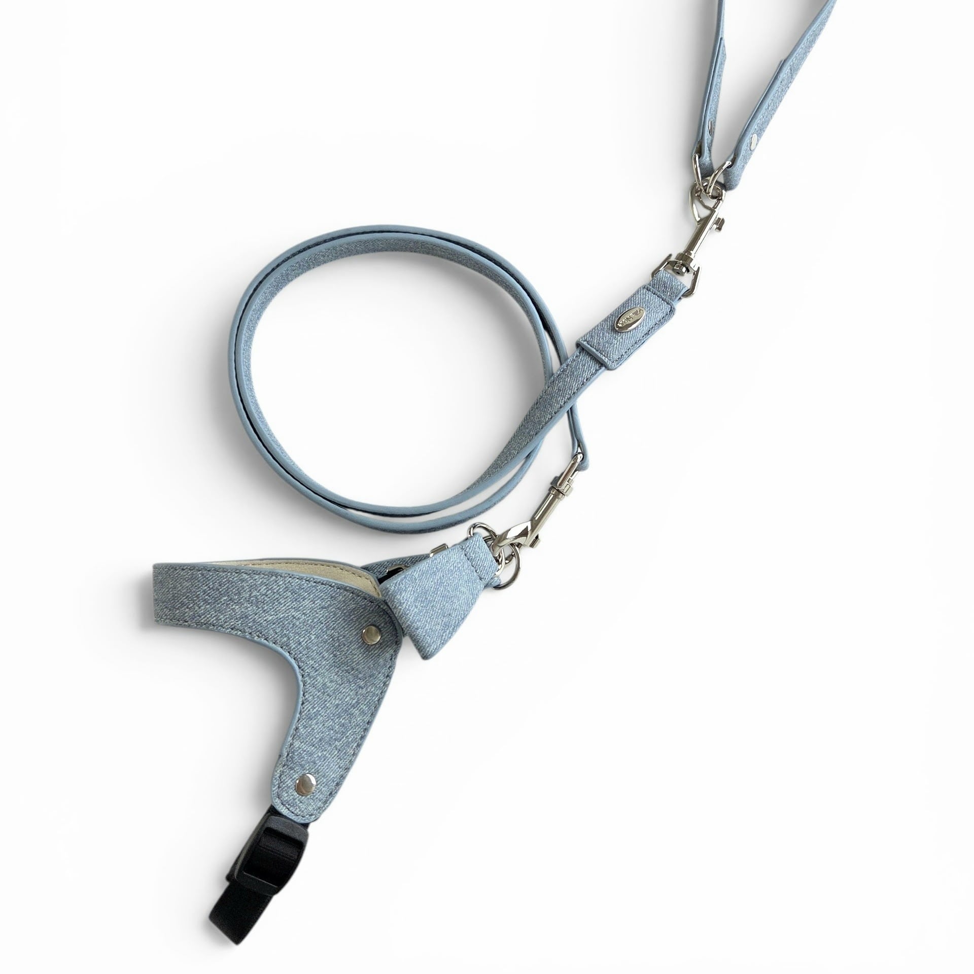 Milla Ribbon Harness Denim（名入れ刻印対応） バックリボンハーネス