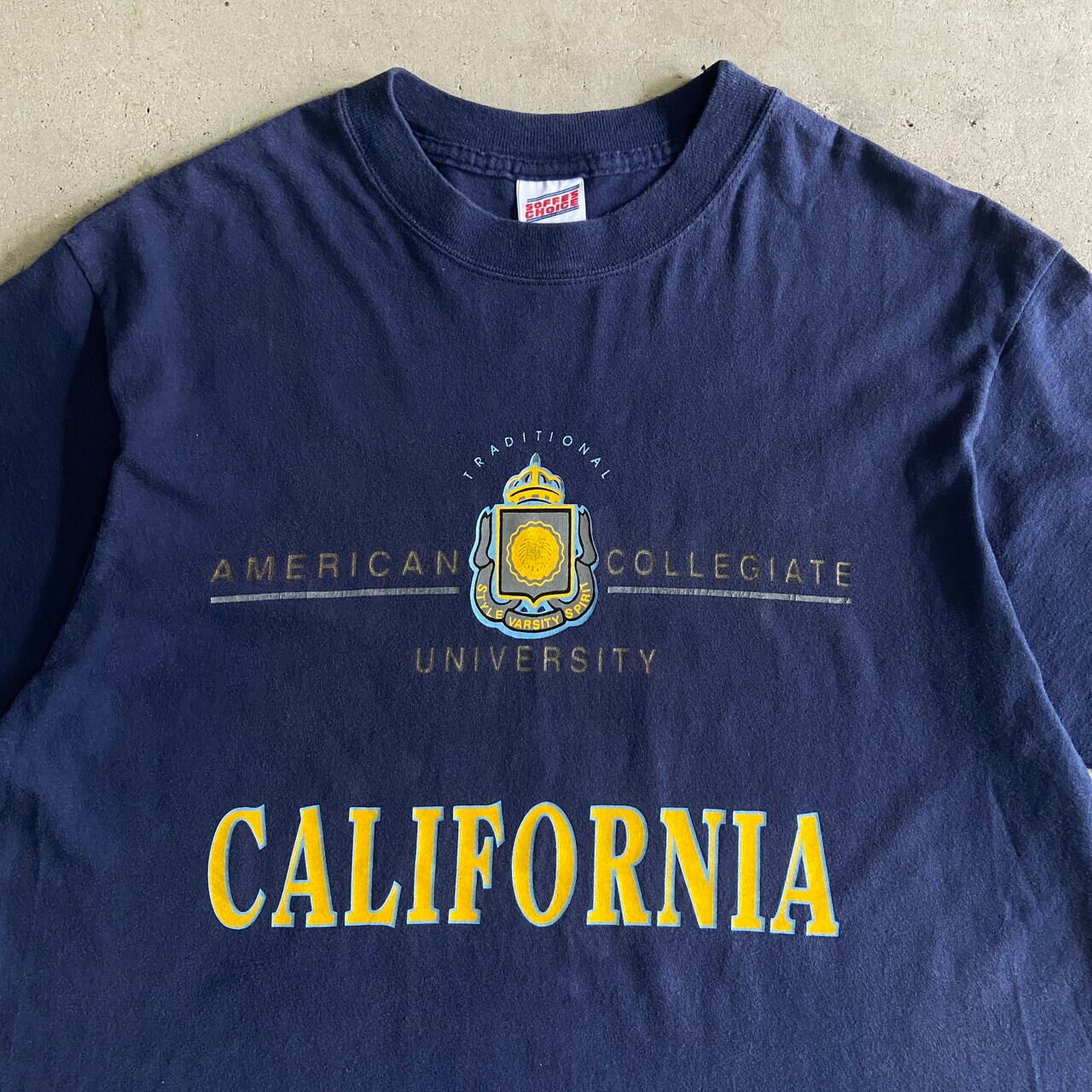 90年代 USA製 CALIFORNIA カレッジロゴ プリント Tシャツ メンズL 古着 