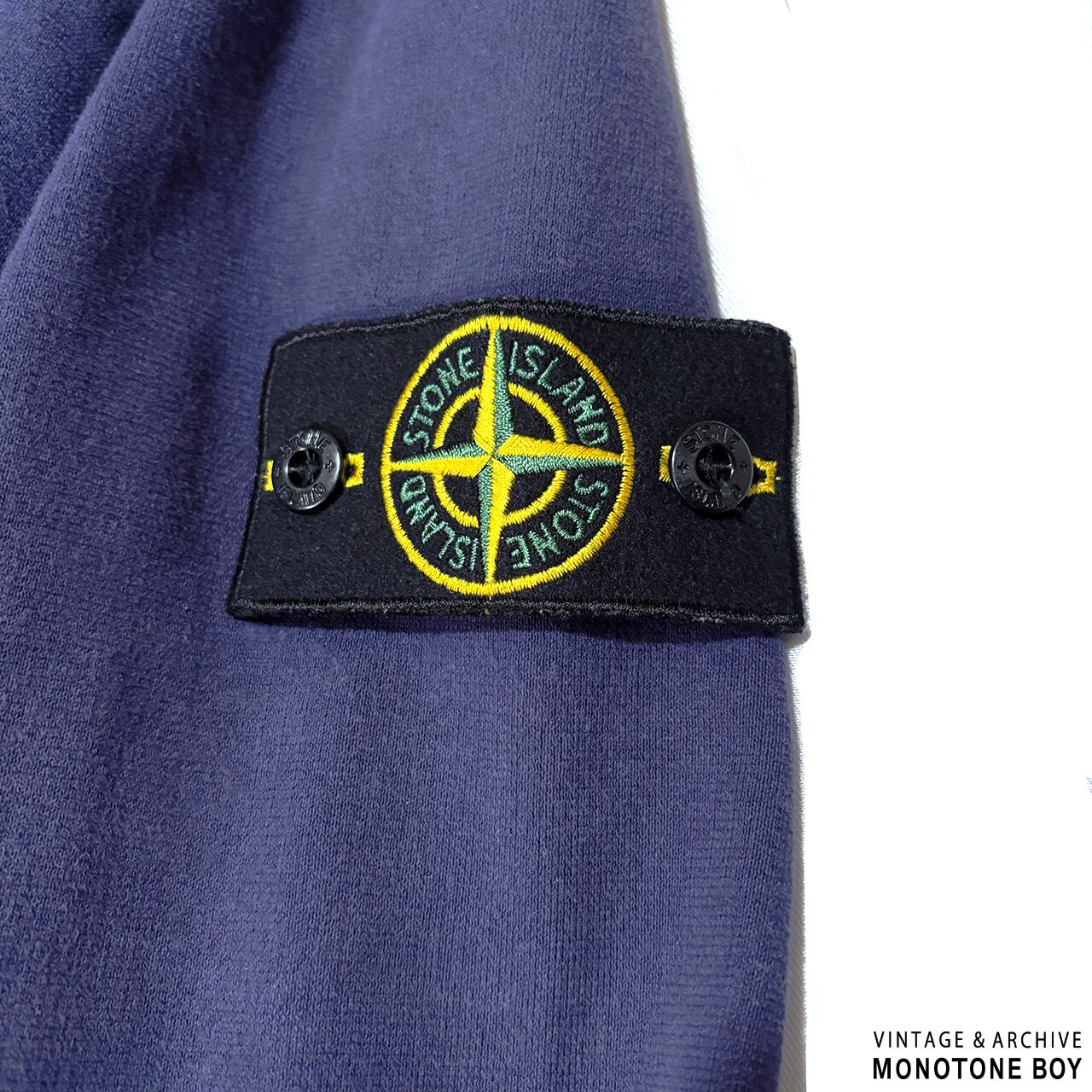 希少】STONE ISLAND ジップアップ トレーナーサンフェードナス紺