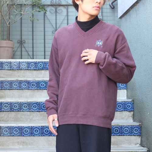 USA VINTAGE C&B SPORT GOLF LOGO EMBROIDERY DESIGN SWEAT SHIRT/アメリカ古着ゴルフロゴ刺繍デザインスウェット