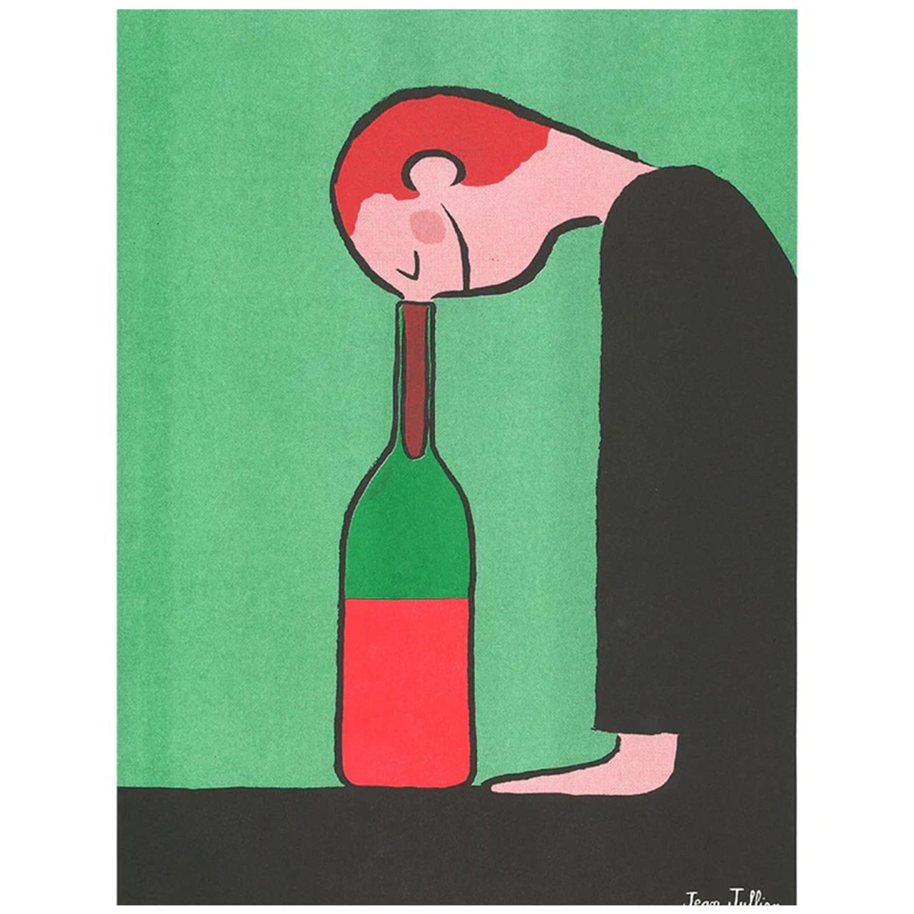 KIBLIND Atelier Jean Jullien - Bottle A3 (297×420mm) Art Print
