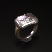 【1点もの】プリミティブ ピンキーリング サファイア 長方形 #5