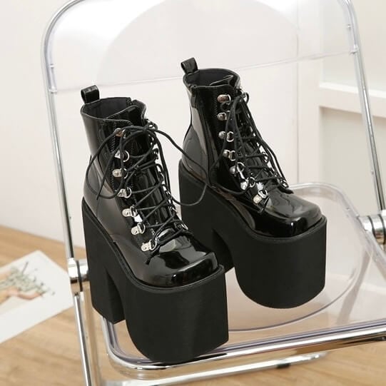 size26.5cmあり】Newゴシックソールショートブーツ16cm | 厚底シューズ