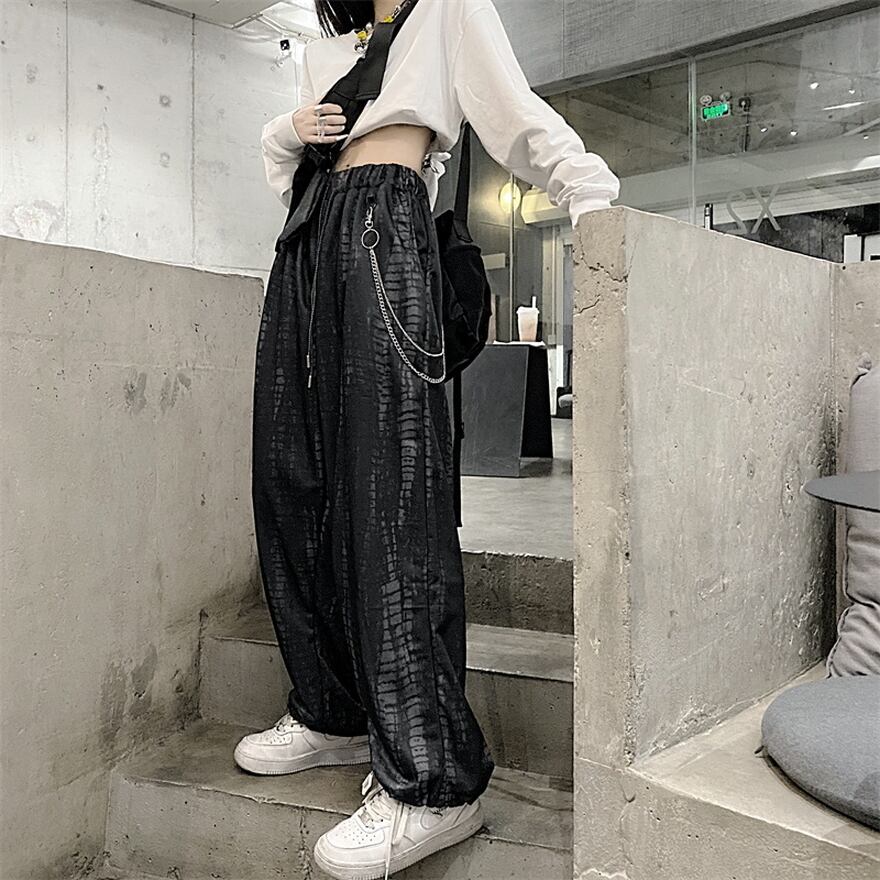 パンツ ワイドパンツ ウエストゴム ストリート系 ヒップホップ 病み