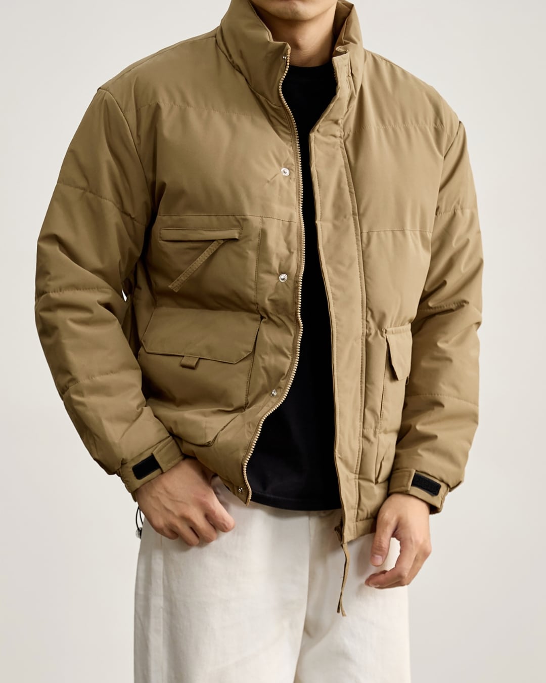 パッチポケット キルティング中綿ジャケット 3色 A0053