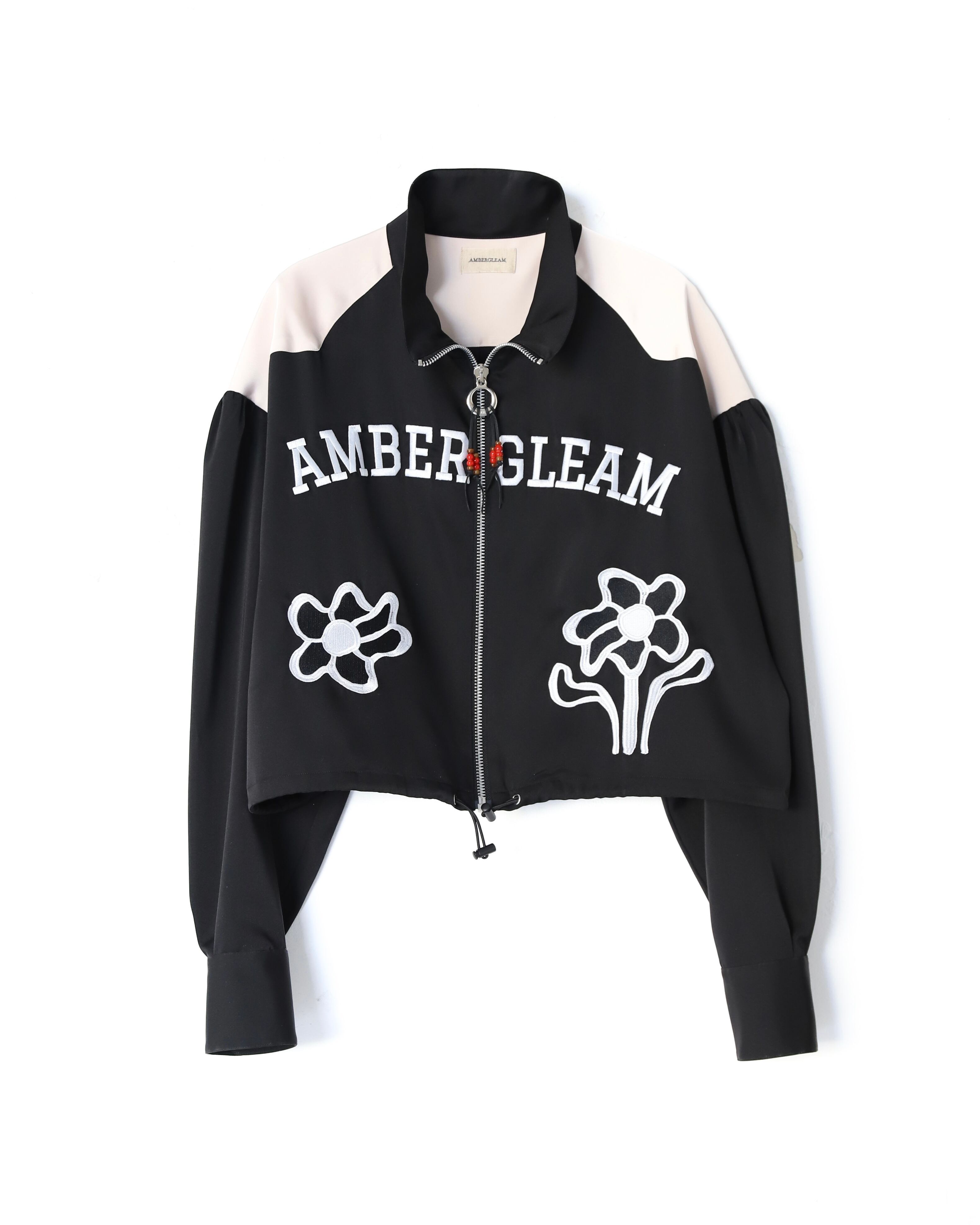 Restock】Embroidered Satin Blouson / 刺繍サテンブルゾン | AMBERGLEAM