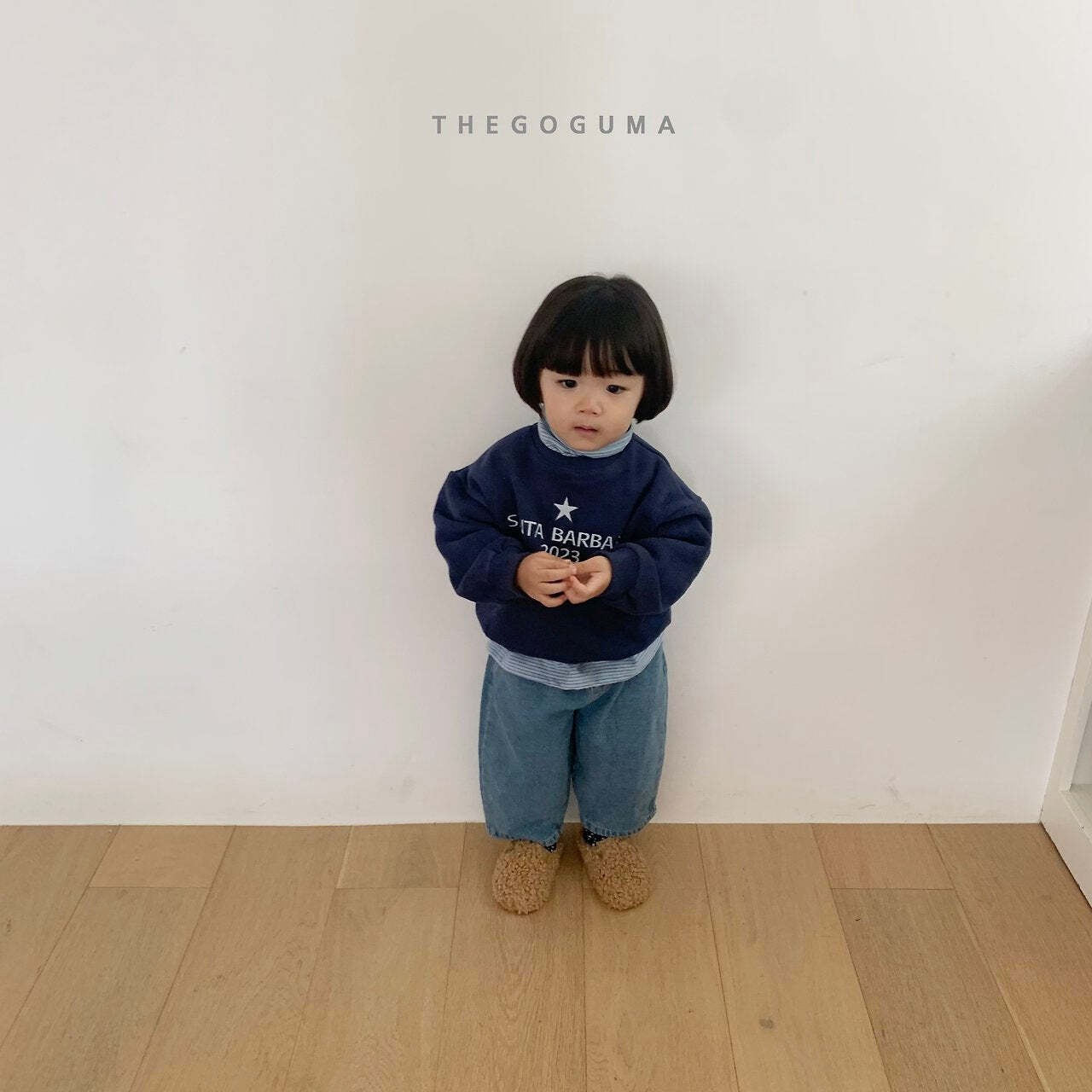 【取寄】THE GOGUMA バレル裏起毛デニムパンツ|冬服|韓国子供服