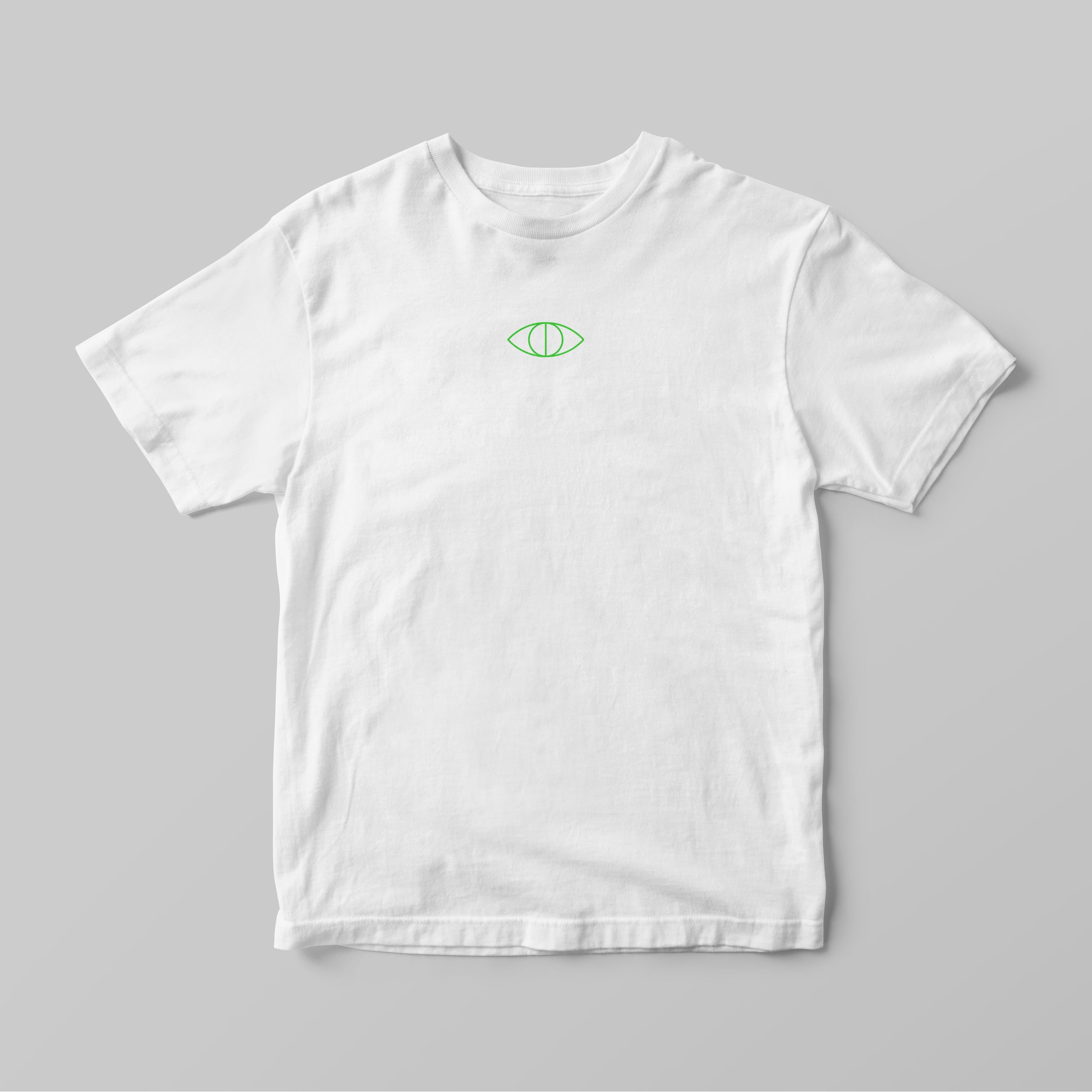 HID EMBROIDERY TEE / White × Green