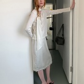 Léger Scarf Henley Top F0598