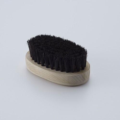 ボディブラシ 身体用 小判型 黒馬毛の尻尾　／　Body Brush　for Body (small-sized, the tail of a black horse)