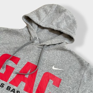 【NIKE】GAC ロゴ プリント GIRLS BASKETBALL バスケ フーディー hoodie 刺繍ロゴ スウッシュ スウェット トレーナー L ナイキ US古着