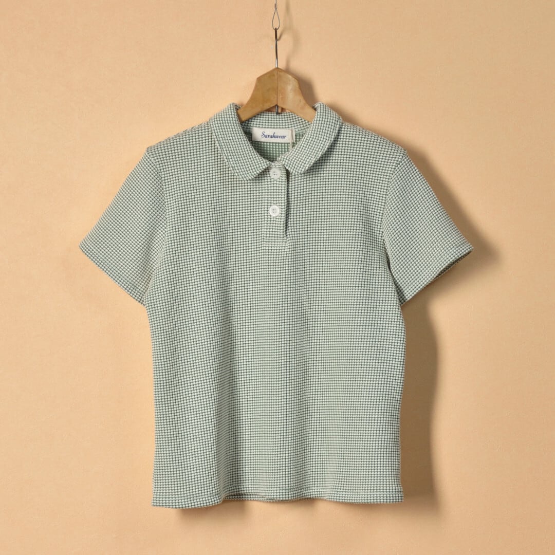 Sarahwear サラウエア ワッフルポロシャツ・グリーン【送料無料】