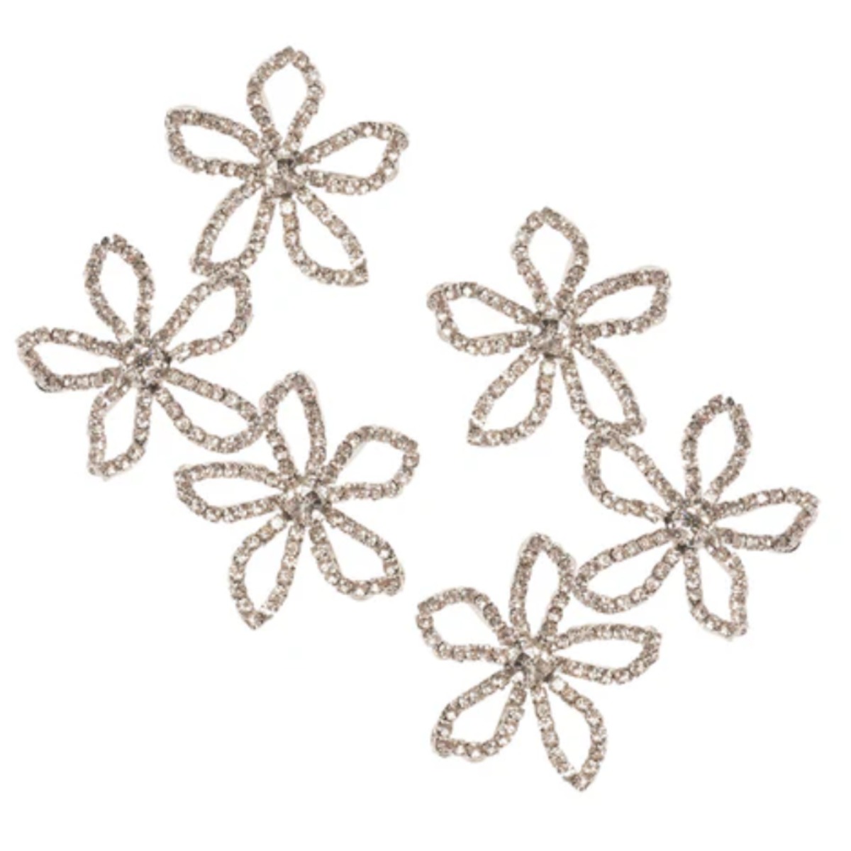 Elizabeth Bower】Pavet Trio Earring シルバーイヤリング