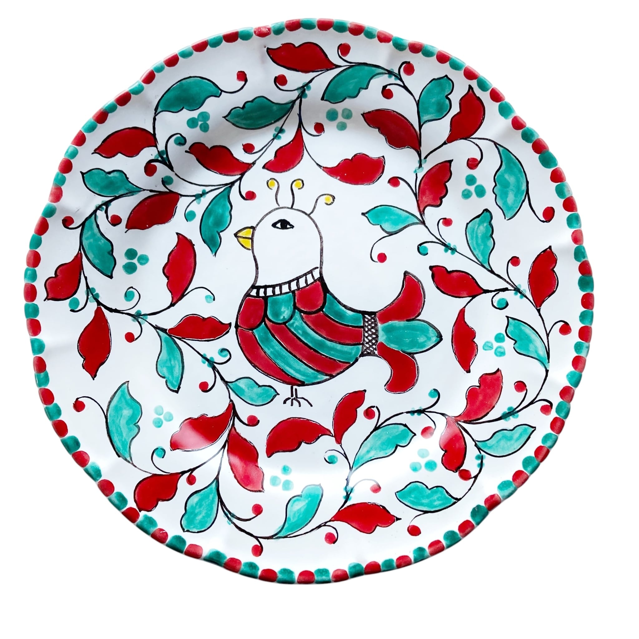 絵皿 20cm CRC001 マヨリカ焼き イタリア陶器 シチリア トリナクリア