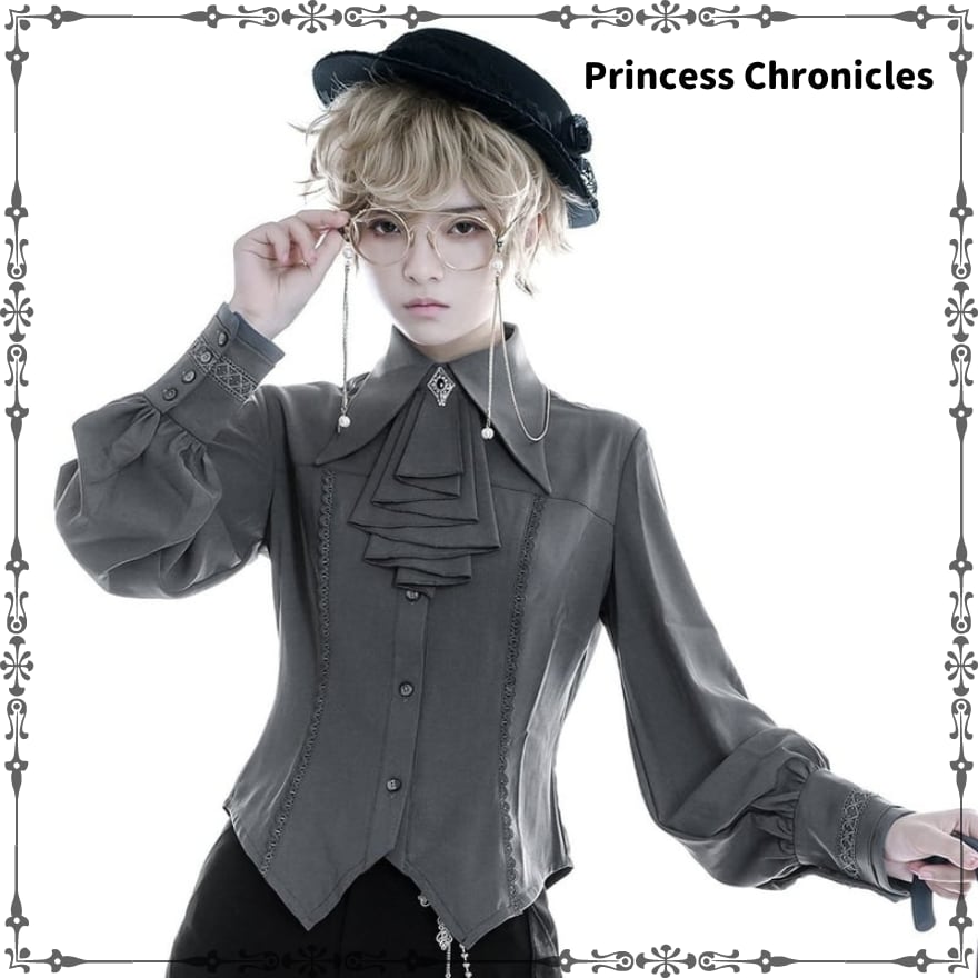 With U ゴスロリ系 王子 皇子系 ブランド Princess Chronicles オリジナル ブラウス 中世 麗人 高見え 豪華  Darkness 病み可愛い レトロ ストリート系 コンカフェ ロリィタ | ゴスロリファッション With U powered by BASE