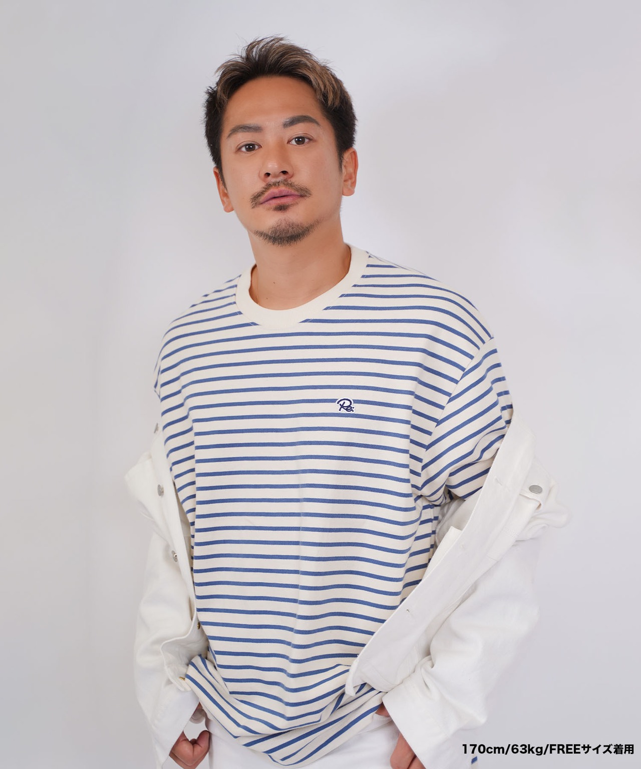 【#Re:room】COLOR STRIPED BIG LONG SLEEVE［REC742］