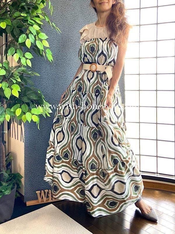 EMILIO PUCCI ベアトップロングワンピース　イタリア製　リゾート イタリア製インポート マキシドレス・ロングワンピース｜Made in ITALY