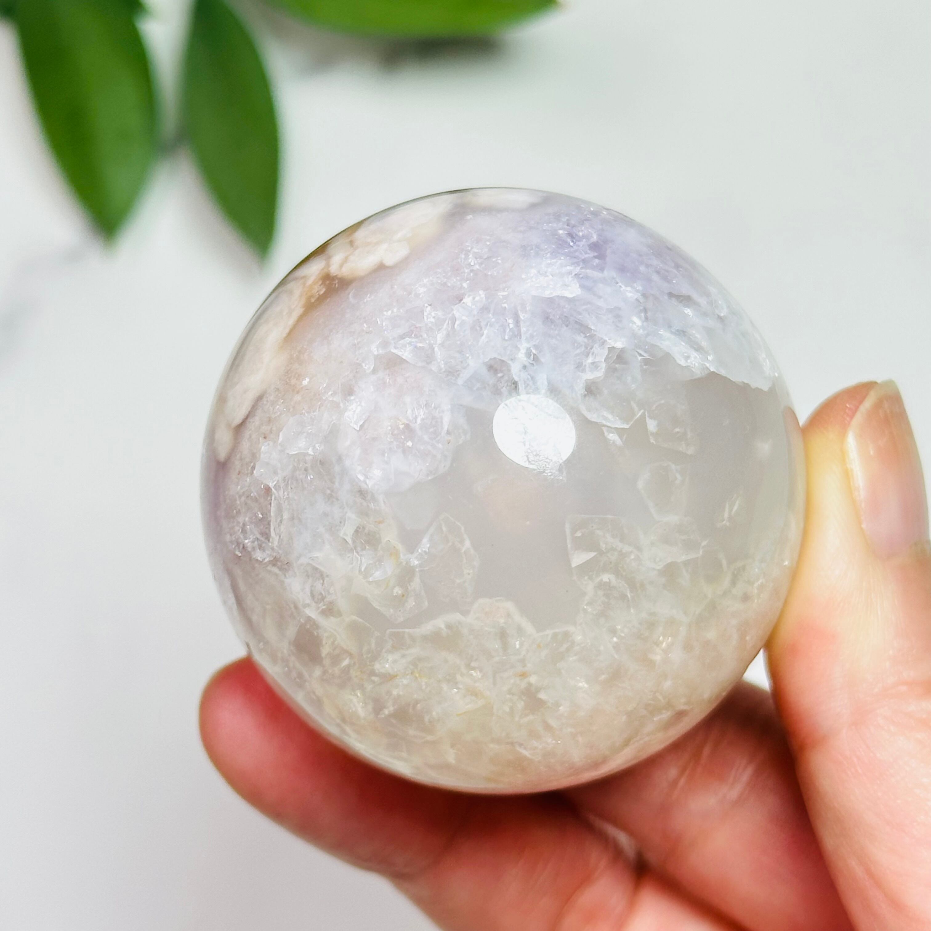 ✴︎癒し系✴︎天然石♡ ラベンダーアイリスファントムアメジストスフィア　Φ67mm 癒し系天然石｜ピンクアメジストフラワースフィア Φ51mm | Mt.Sophia