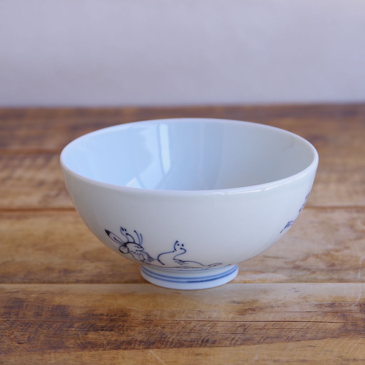 新品】波佐見焼 洸琳窯 高山寺 茶付 大 鳥獣戯画 飯碗 ご飯茶碗 ボウル