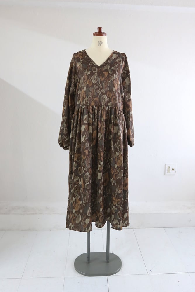 プリントフェイクスエードドレス(5W63011K)