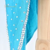 社交ダンス 衣装 ラテン ドレス ワンピース 水色 デモ 競技 ダンス パーティ 発表会 スタイリッシュ ブルー系 ベージュ系 アシンメトリー おしゃれ 華やか ステージ用 演出衣装 パフォーマンス用 コスチューム フォーマル レディース