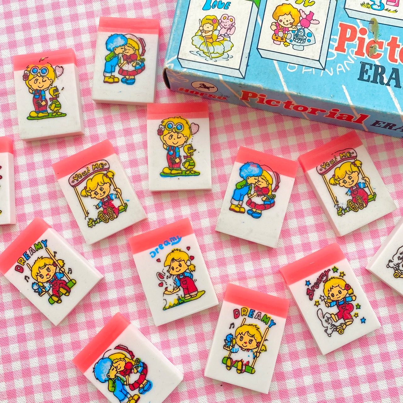 昭和レトロ ケーキ消しゴム レア 受けとめる 四角ショート ファンシー