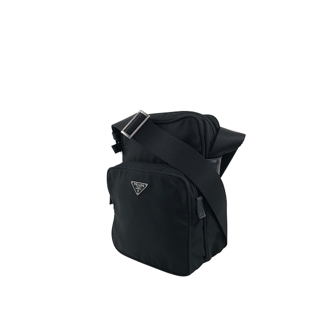 PRADA プラダ ショルダーバッグ ブラック トライアングルロゴ ナイロン vintage ヴィンテージ オールド 2ctkw3