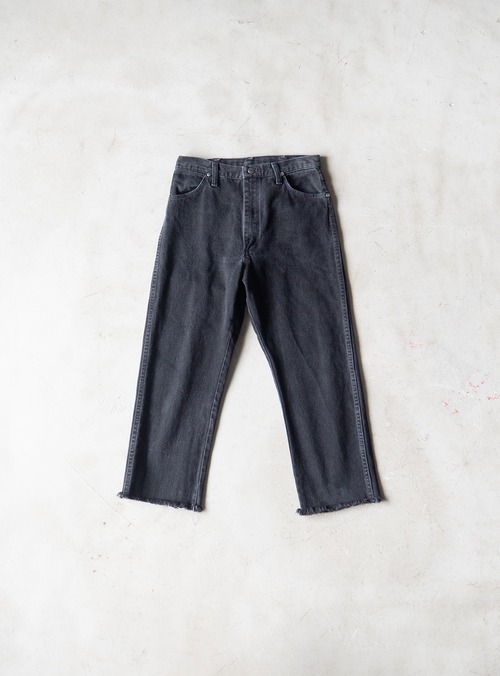 "Wrangler" 1990s Black denim cut-off pants