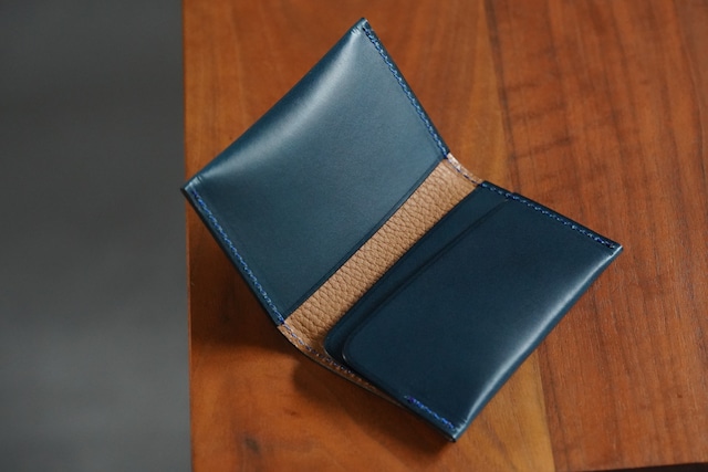 【即納品】名刺ケース 【Fino Card】 ブッテーロ  ブルー