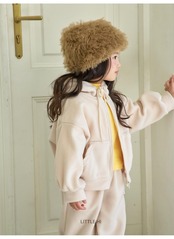 〖取寄〗韓国子供服 / 26winter / Little Hi / ふわふわフードジップアップ / キッズ *XS~XL*