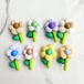 太陽の花ネット 赤い小花 アクセサリーパーツ