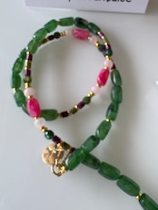 【DIVYA PERLE VERTE ROSE(ディヴヤパール)】 ラコックフランセーズ la coque francaise 携帯チェーン スマホ ストラップ ショルダーチェーン スマホショルダー 肩がけ 全機種対応 おしゃれ かわいい フランス直輸入