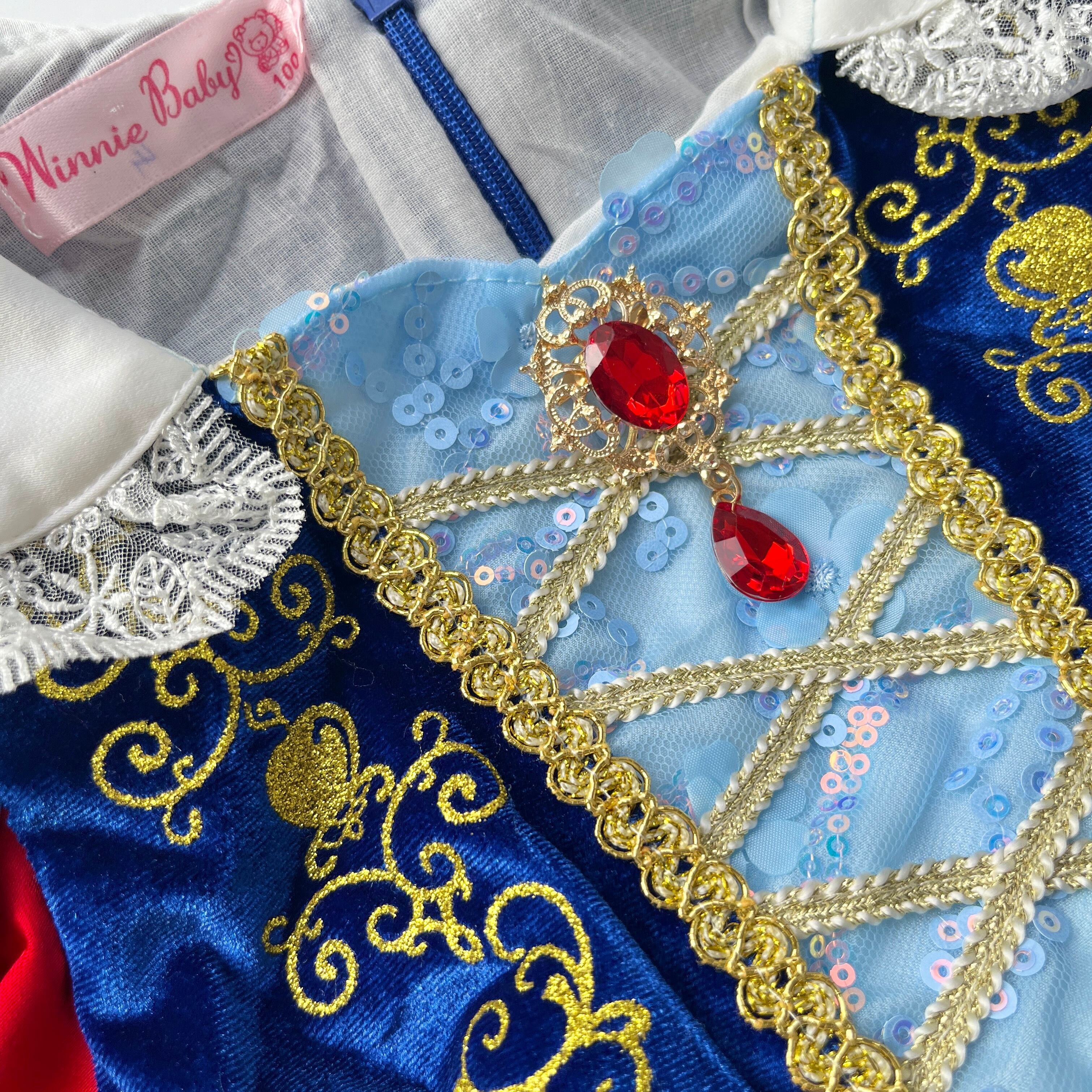 100-120【即納】白雪姫風豪華版プリンセスドレス マント付き | こども