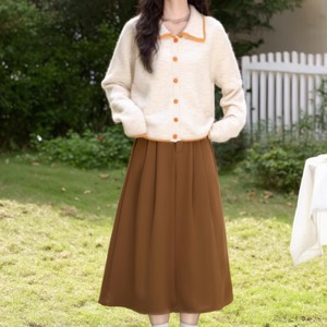 縁パイピングニットカーディガン ・9451