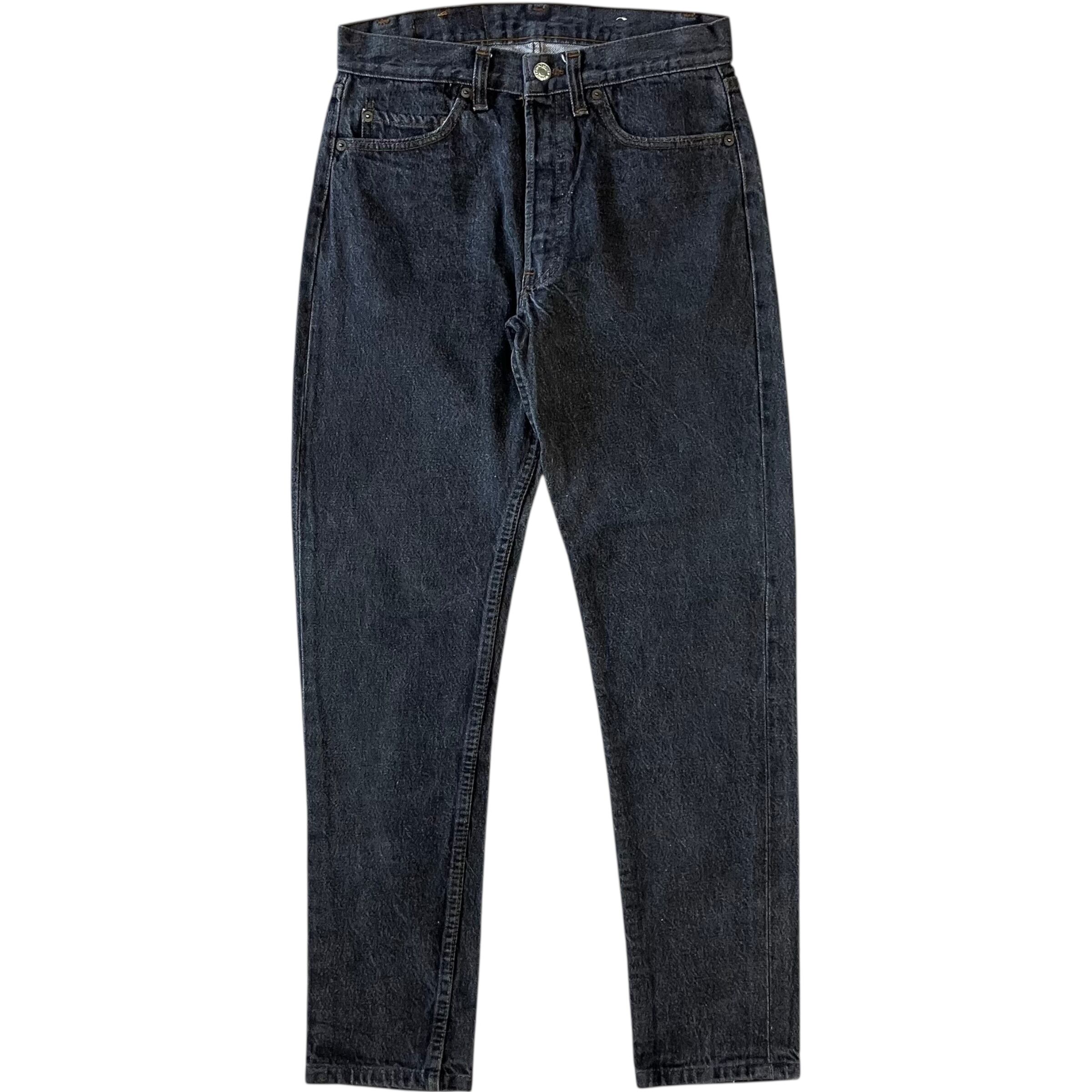 《実寸W28L29》levis501 80s usa製 ブラックデニム 先染め No.1663