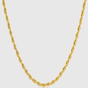 18kpg diamond cut rope chain 【3mm/GOLD】